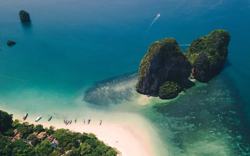 Krabi beaches and sea-mountain scenery